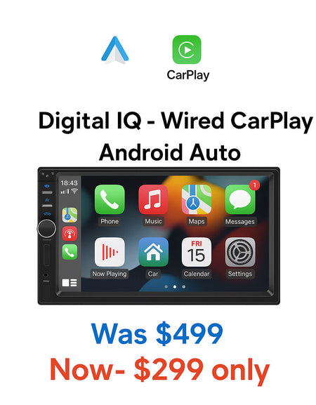 Digital IQ – 7″ Wired Apple CarPlay & Android Auto Car Stereo
