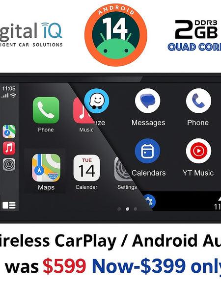 DIGITAL IQ BX-H115 Wireless Apple CarPlay & Wireless Android Auto Stereo