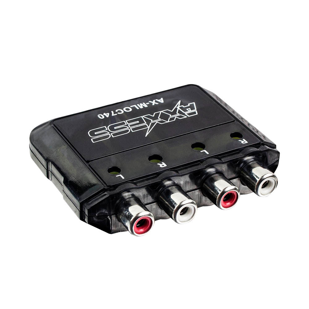 METRA 4 CH PASSIVE LINE OUT CONVERTER MINI 80W SPEAKER TO RCA (HIGH TO LOW CONVERTER)