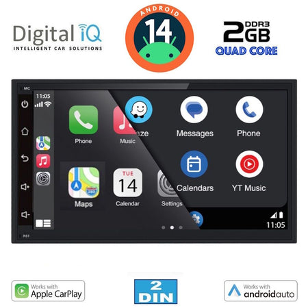 DIGITAL IQ BX-H115 Wireless Apple CarPlay & Wireless Android Auto Stereo