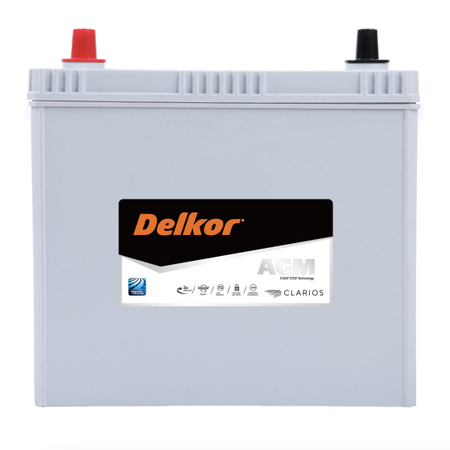 Delkor S46B24R Hybrid Auxiliary Battery (AGM 12V, 370CCA, 45Ah)