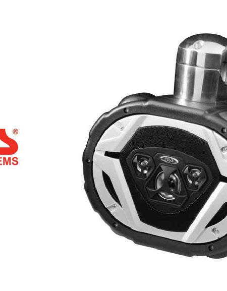 BOSS AUDIO MRWT69 6x9" BLACK 4-WAY 550W WAKE TOWER MARINE BOAT SPEAKER