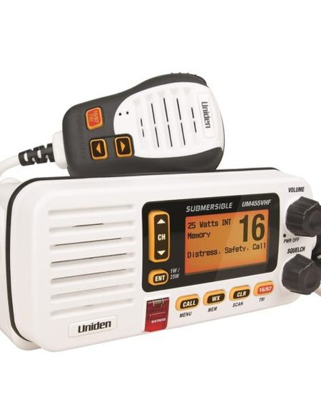 UNIDEN UM455 VHF RADIO - In-Boat Marine Radio with Speaker Microphone VHF RADIO