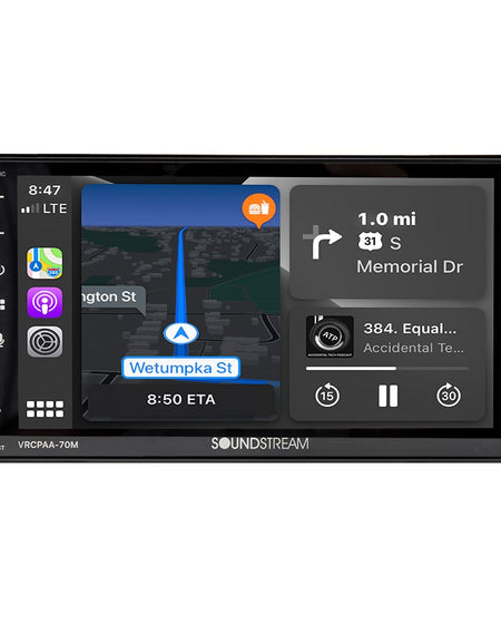 Soundstream VRCPAA-70M 7"  Mechless Media Player with Apple CarPlay and Android Auto