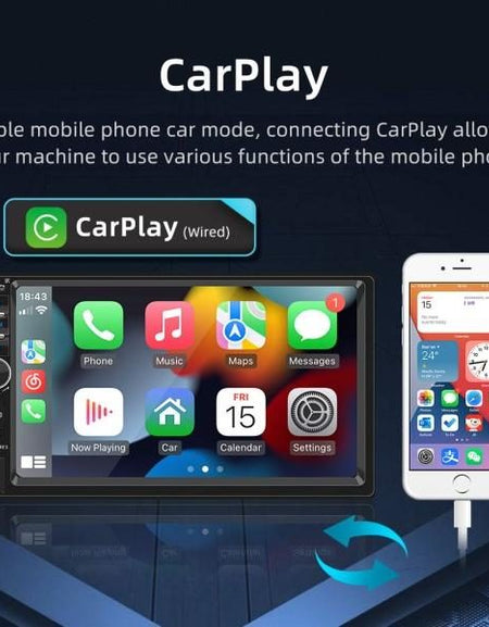 Digital IQ – 7″ Wired Apple CarPlay & Android Auto Car Stereo