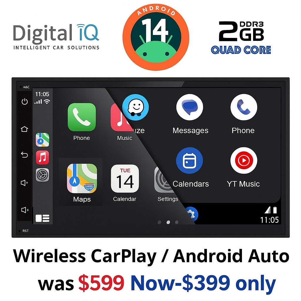 DIGITAL IQ BX-H115 Wireless Apple CarPlay & Wireless Android Auto Stereo