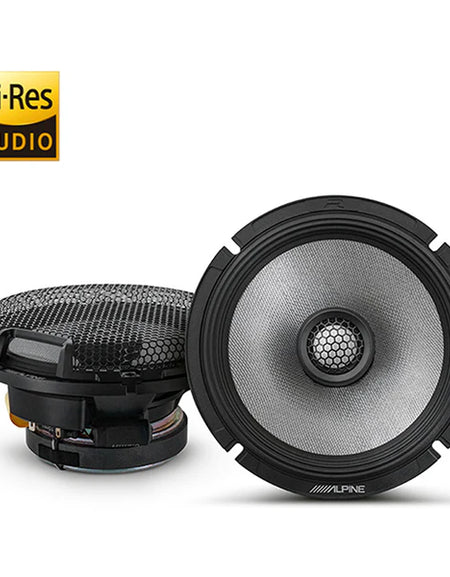 ALPINE R2-S65 TYPE R 6.5INCH HI-RES COAXIAL 2 WAY SPEAKERS