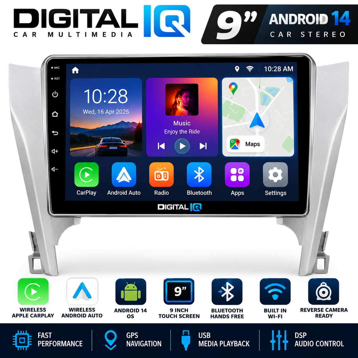 Toyota Camry Stereo Upgrade (2012–2017) — Digital IQ 9″ Android 14 Head Unit