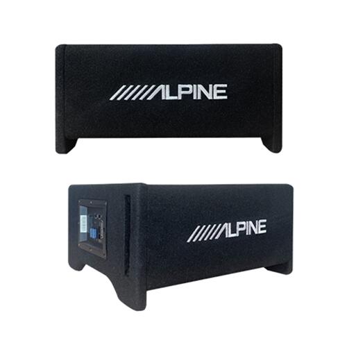 Alpine PWE-10S4 10″ Active Subwoofer – 300W Powered Subwoofer with Built-In Amplifier