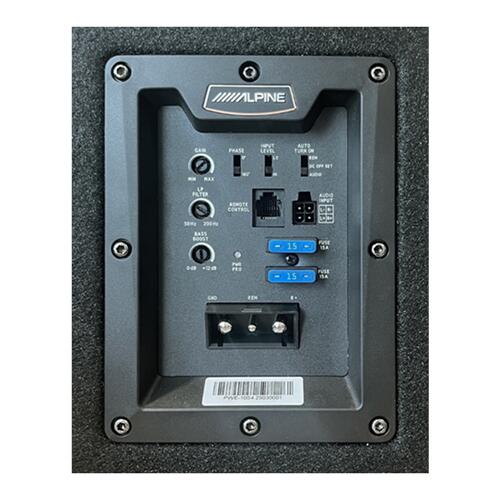 Alpine PWE-10S4 10″ Active Subwoofer – 300W Powered Subwoofer with Built-In Amplifier