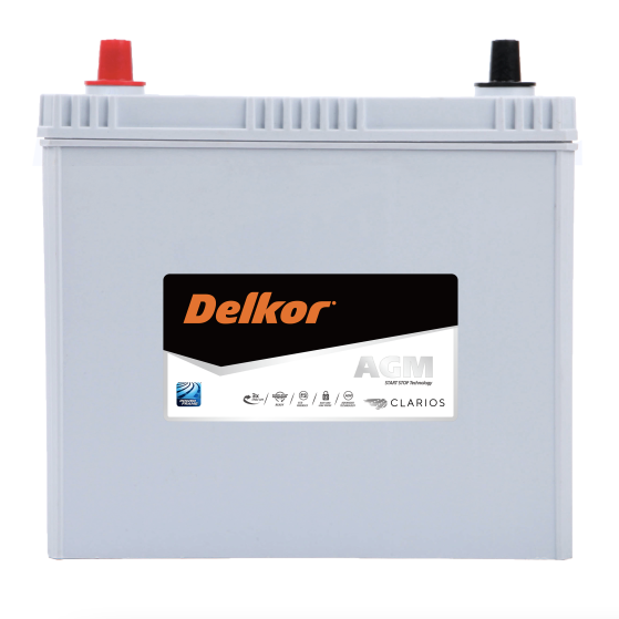 Delkor S46B24R Hybrid Auxiliary Battery (AGM 12V, 370CCA, 45Ah)