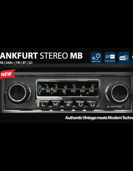 Blaupunkt Frankfurt Stereo MB 70s Car Radio – DAB+, Bluetooth Twin Connect, USB-C & AUX