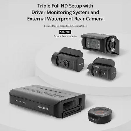 BlackVue DR770X Box-3CH DMS Truck Pro Dash Camera – Front, Driver Monitoring & Rear (64GB)