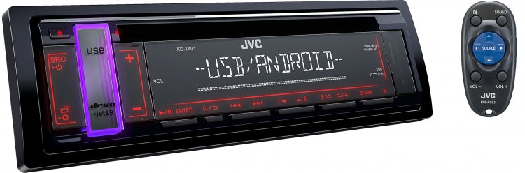 JVC KD-T401 CD Receiver with USB/AUX/RADIO