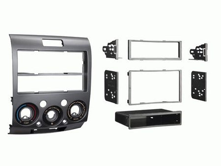 MAZDA BT-50 FORD RANGER 2007 - 2011 DIN & DOUBLE DIN (SILVER) FITTING KIT