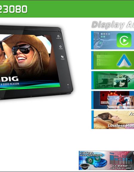 GRUNDIG GX-3810-80 8" TOYOTA Size Apple Carplay / Android Auto / iPhone & Android Mirror / Bluetooth / USB