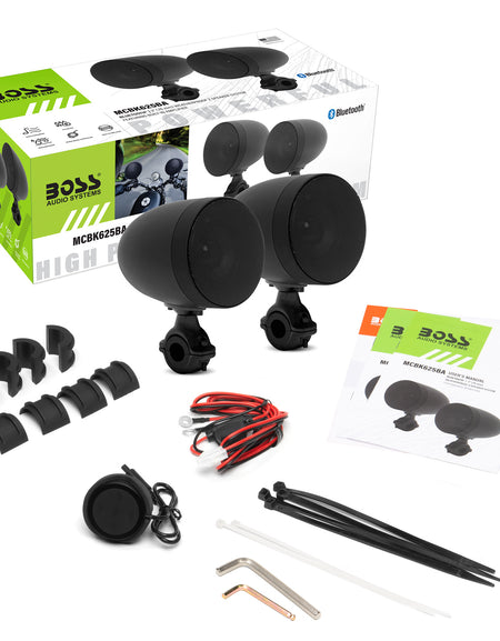 BOSS Audio Systems 3" Black Motorcycle Speakers - MCBK625BA