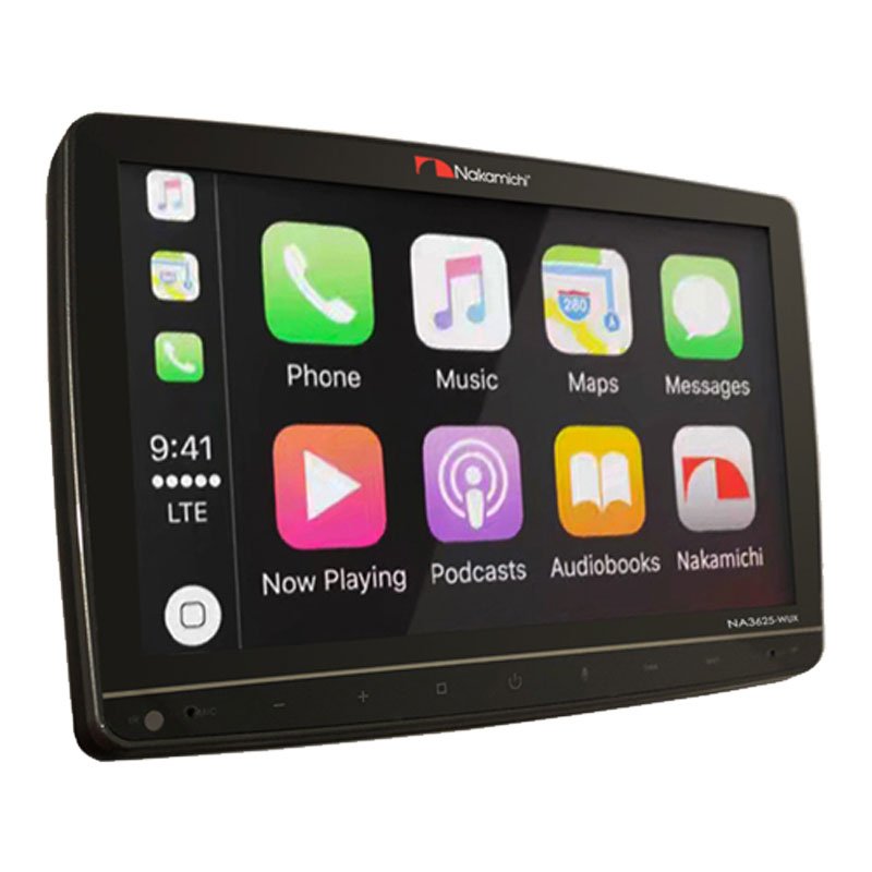 NAKAMICHI NA3625-WUX 10.1" Single Din Wireless Apple Carplay / Android Auto Av Receiver