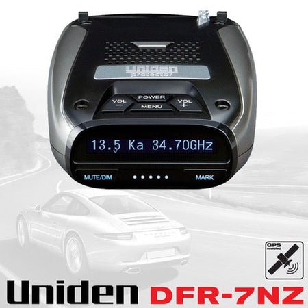 Uniden DFR7NZ RADAR DETECTOR GPS Built-in with NZ Speed / Red Light Camera Database,