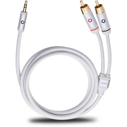 Oehlbach OB-60001 1.5m MOBILE AUDIO CABLE, 3.5 MM AUDIO JACK TO RCA PHONO